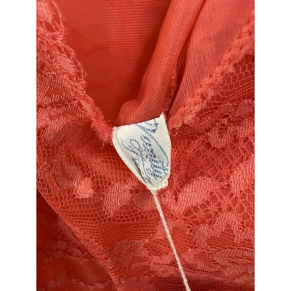 Vanity Fair NWT VTG Peach Lace  Slip Dress Size 32 S‎ - Picture 6 of 7